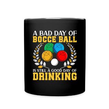 Funny Bocce Game - Full Colour Mug - black - Front