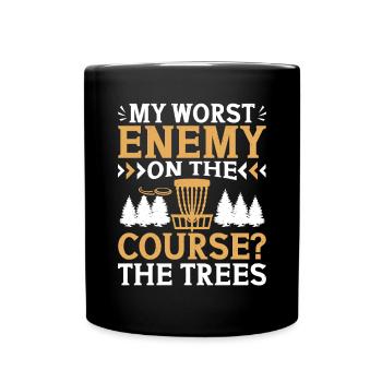 Let me play Discgolf - Full Colour Mug - black - Front
