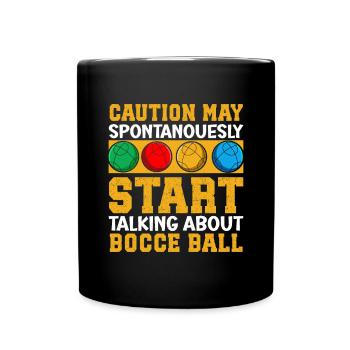Funny Bocce Game - Full Colour Mug - black - Front