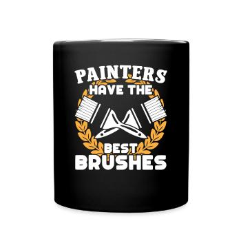 Maler Painters Best Brushes Lackierer Malerei - Tasse einfarbig - Schwarz - Vorne