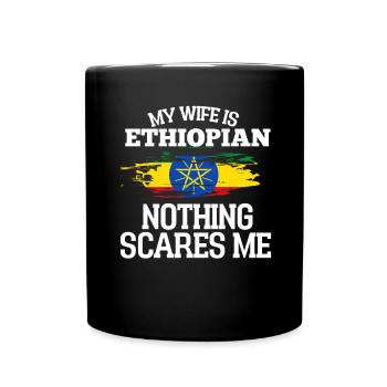 Äthiopien Ehefrau - Tasse einfarbig - Schwarz - Vorne