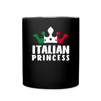 Princesse italienne Drôle Italie Cadeau - Mug uni - noir - Devant