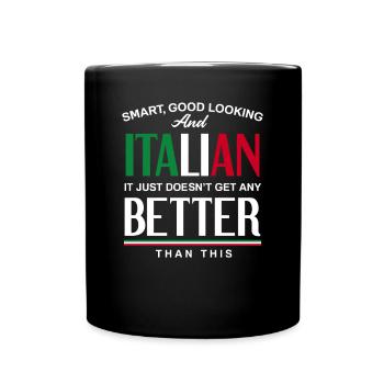 Funny Italy Gift - Full Colour Mug - black - Front