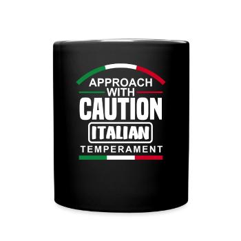 Funny Italy Gift - Full Colour Mug - black - Front