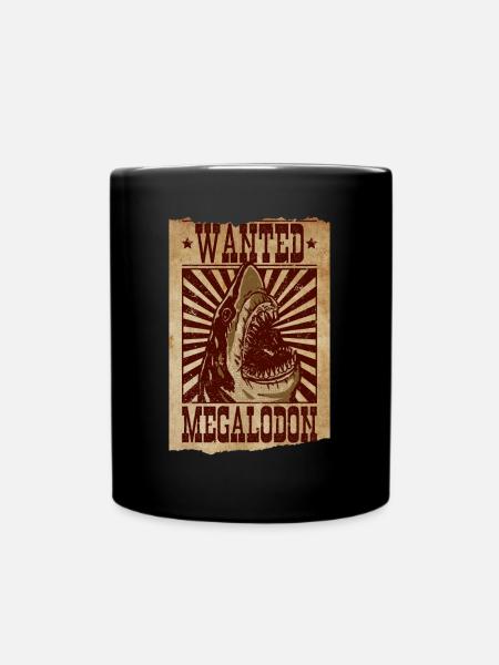Gesucht - Megalodon - Megalodon Hai - Tasse einfarbig - Schwarz