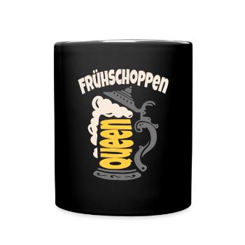 Frühschoppen Queen - Tasse einfarbig - Schwarz - Vorne