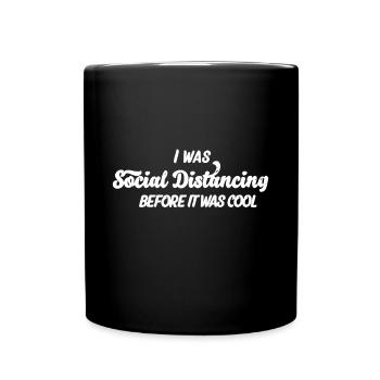Social Distancing Awareness - Full Colour Mug - black - Front