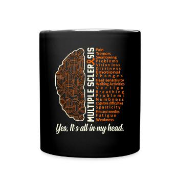 Faits sur la sclérose en plaques Soutien à la sensibilisation à la SP - Mug uni - noir - Devant