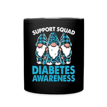 Support Squad Diabetes Awareness Month - Full Colour Mug - black - Front