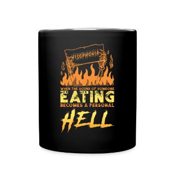 Misophonia Loud eaters Beware of misophonia - Full Colour Mug - black - Front