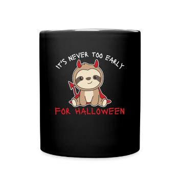 Paresseuse, il n’est jamais trop tôt pour les diables d’Halloween - Mug uni - noir - Devant