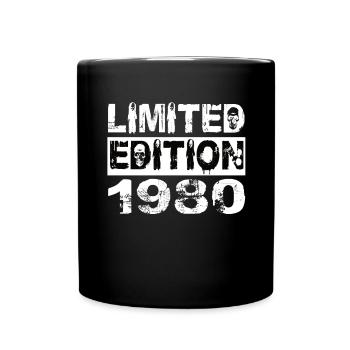 Limited Edition 1980 Birthday 1980 Birthday - Full Colour Mug - black - Front