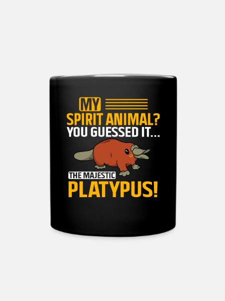 Platypus Schnabeltier - Tasse einfarbig - Schwarz
