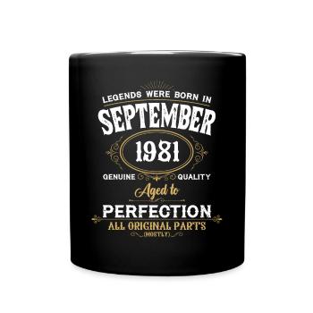 Legends Were Born In September 1981 - Full Colour Mug - black - Front