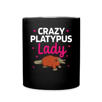 Platypus Schnabeltier - Tasse einfarbig - Schwarz - Vorne