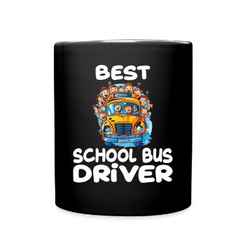 Best School Bus Driver für einen Busfahrer - Tasse einfarbig - Schwarz - Vorne