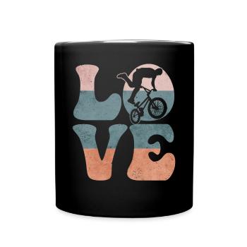 Bmx Bike Biker - Full Colour Mug - black - Front