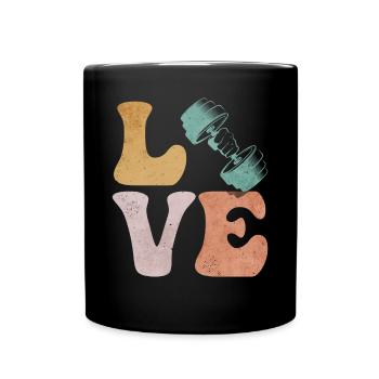 Bodybuilders Bodybuilding Weights - Full Colour Mug - black - Front