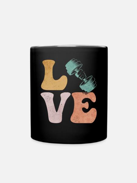 Bodybuilder Bodybuilding Gewichte - Tasse einfarbig - Schwarz