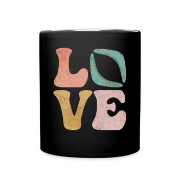 Bumerang - Tasse einfarbig - Schwarz - Vorne