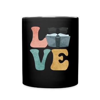 Book Readers Read Bookworm - Full Colour Mug - black - Front