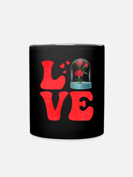 Botany Botanical Plants Roses - Full Colour Mug - black