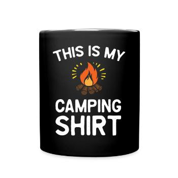 Ceci est ma chemise de camping - Mug uni - noir - Devant