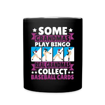 Grandmas Collect Baseball Cards Trader Women Grand - Mug uni - noir - Devant