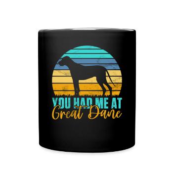 Great Dane Gifts - Tasse einfarbig - Schwarz - Vorne