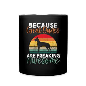 Great Dane Gifts - Tasse einfarbig - Schwarz - Vorne