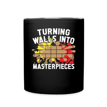 Mur de peintre dans chefs-d’œuvre Peinture de peintre - Mug uni - noir - Devant