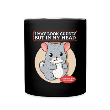 Chinchilla owner cute chinchillas gift - Full Colour Mug - black - Front