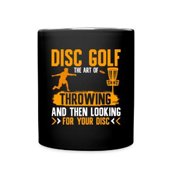 Disc Golfer hit Trees and Curse - Full Colour Mug - black - Front