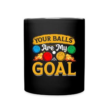 Funny Bocce Game - Full Colour Mug - black - Front