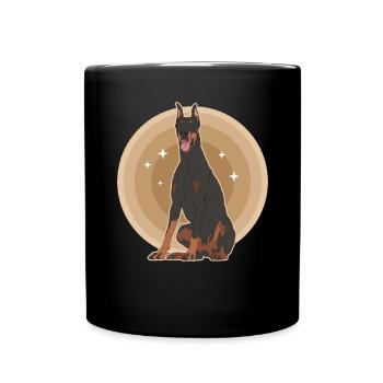 Doberman Dog Dog Owner Gift - Full Colour Mug - black - Front