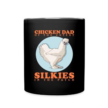 Silk Chicken Dad Silkie Chicken Silk Chickens Cadeau - Mug uni - noir - Devant