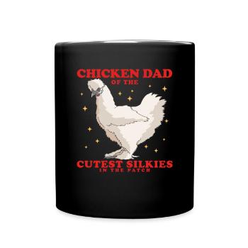 Silk Chicken Dad Silkie Silk Chickens Chicken Gift - Mug uni - noir - Devant