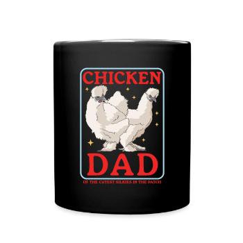 Silk Chicken Dad Silk Chickens Silkie Chicken Gift - Mug uni - noir - Devant
