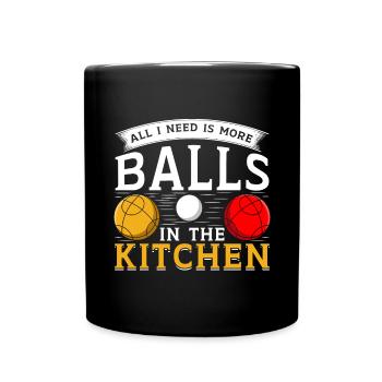 Funny Bocce Game - Full Colour Mug - black - Front