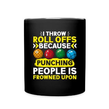 Funny Bocce Game - Full Colour Mug - black - Front
