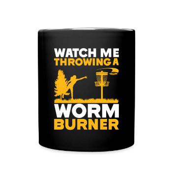 Disc Golfer hit Trees and Curse - Full Colour Mug - black - Front