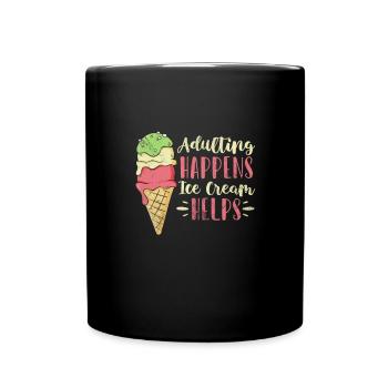 Glace - Mug uni - noir - Devant