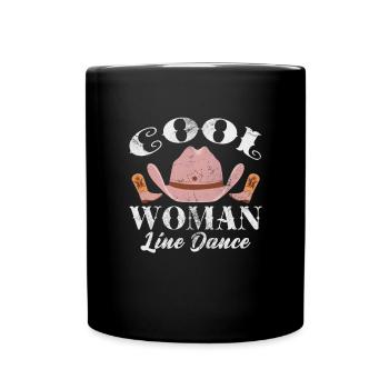 Danse en ligne - Mug uni - noir - Devant