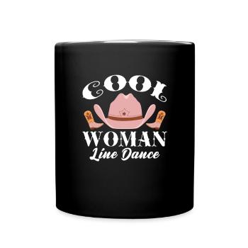Linedance Country Line Dancer Linedancing Geschenk - Tasse einfarbig - Schwarz - Vorne