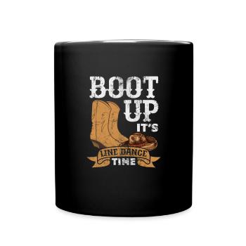 Danse en ligne - Mug uni - noir - Devant