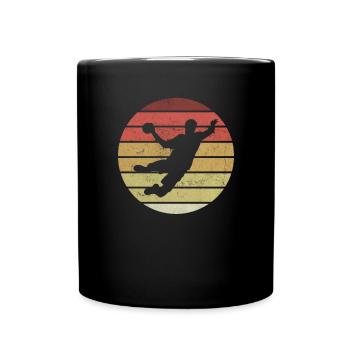 Handball Retro - Full Colour Mug - black - Front