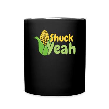 Shuck yes- Corn Farmer Farmer Corn Grain - Full Colour Mug - black - Front