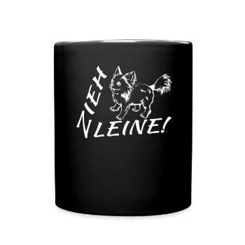 Hund Chihuahua Hundebesitzer Gechenkidee - Tasse einfarbig - Schwarz - Vorne