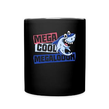 Mega Cool Megalodon - Megalodon Boys Shark - Full Colour Mug - black - Front