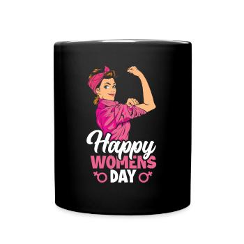 Feminismus Feministin - Tasse einfarbig - Schwarz - Vorne